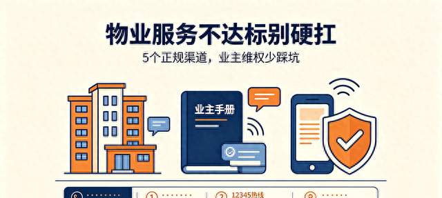 物业服务不达标别硬扛！5个正规渠道，业主维权少踩坑