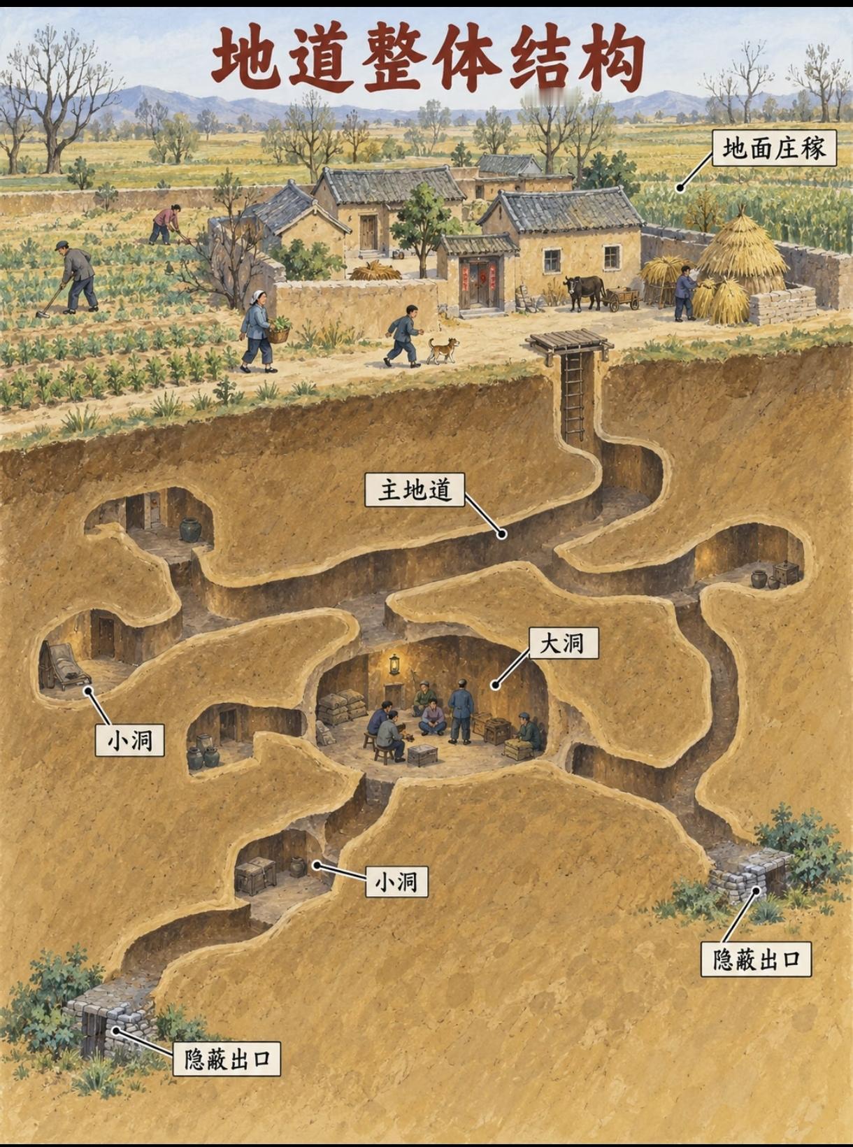 地道战示意图
