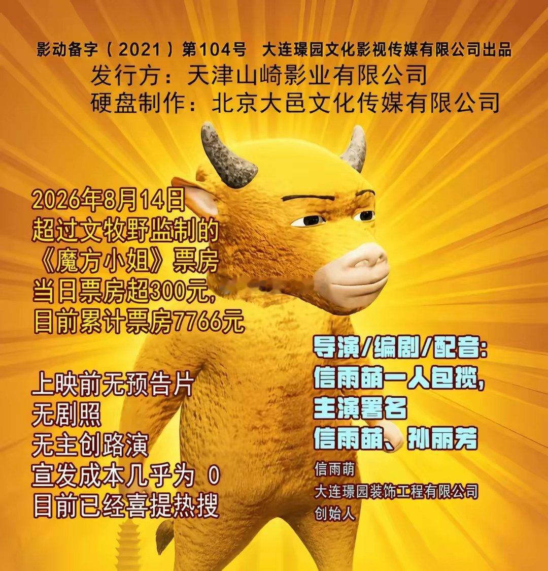 牛啊！《牛来》这波属实抽象，反向出圈玩明白了🔥本来开局票房仅仅七千出头，眼看就