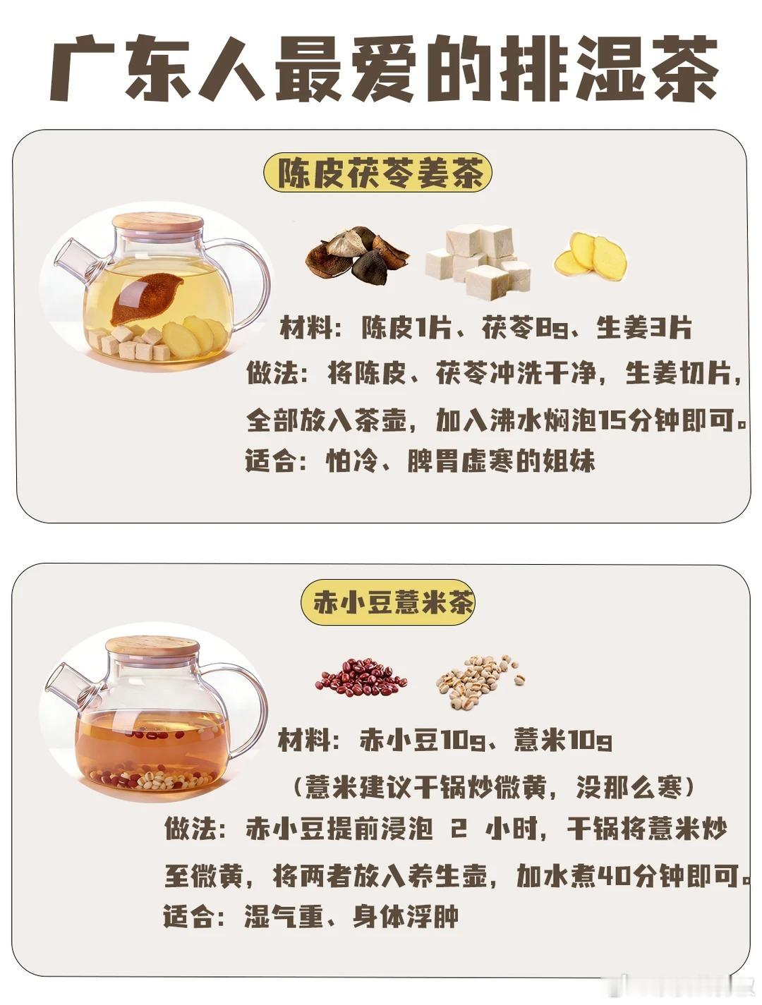 广东人最爱的6款排湿茶