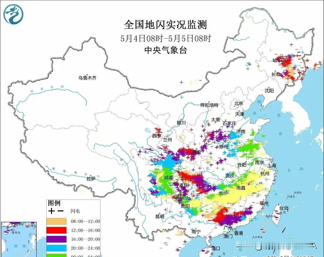 长江流域连夜闪电三万次，北方沙尘能否过江？马上有新暴雨

近日，长江流域经历了一