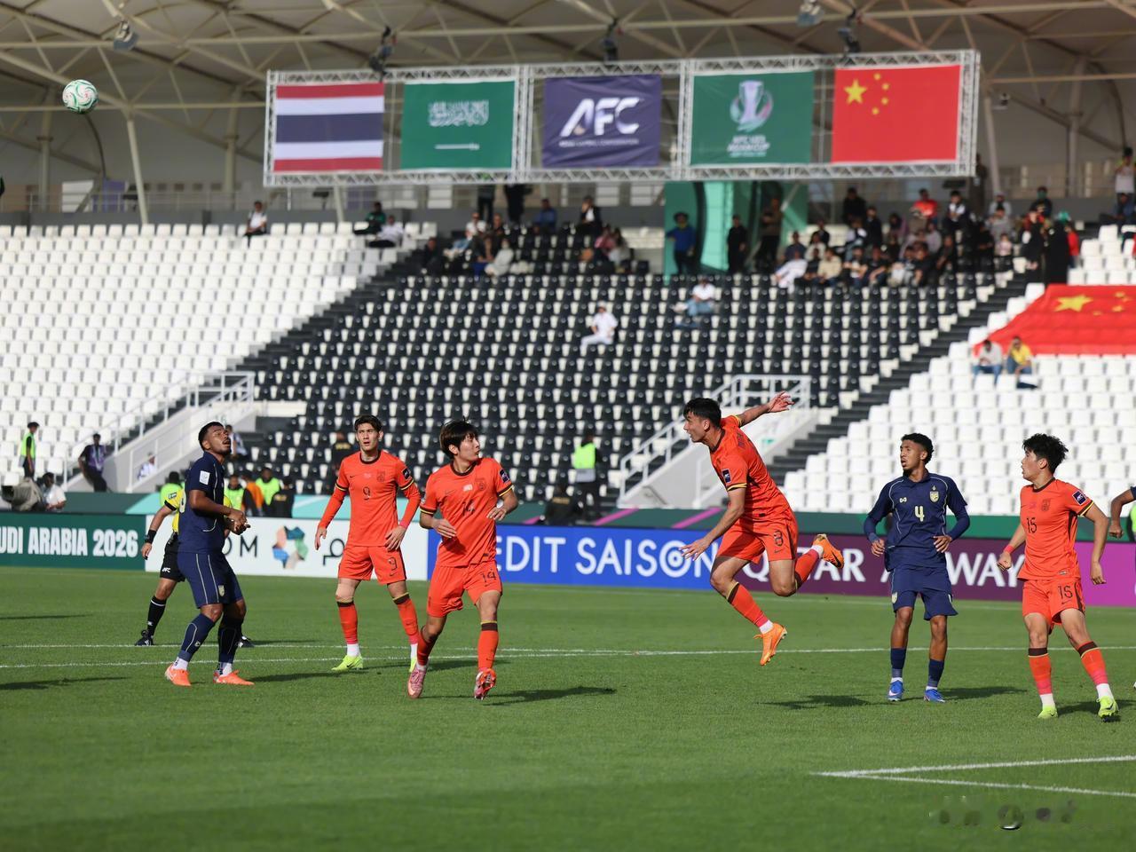 U23亚洲杯小组赛末轮，中国队战平泰国队，小组出线创造历史！
终于出线了，还成功