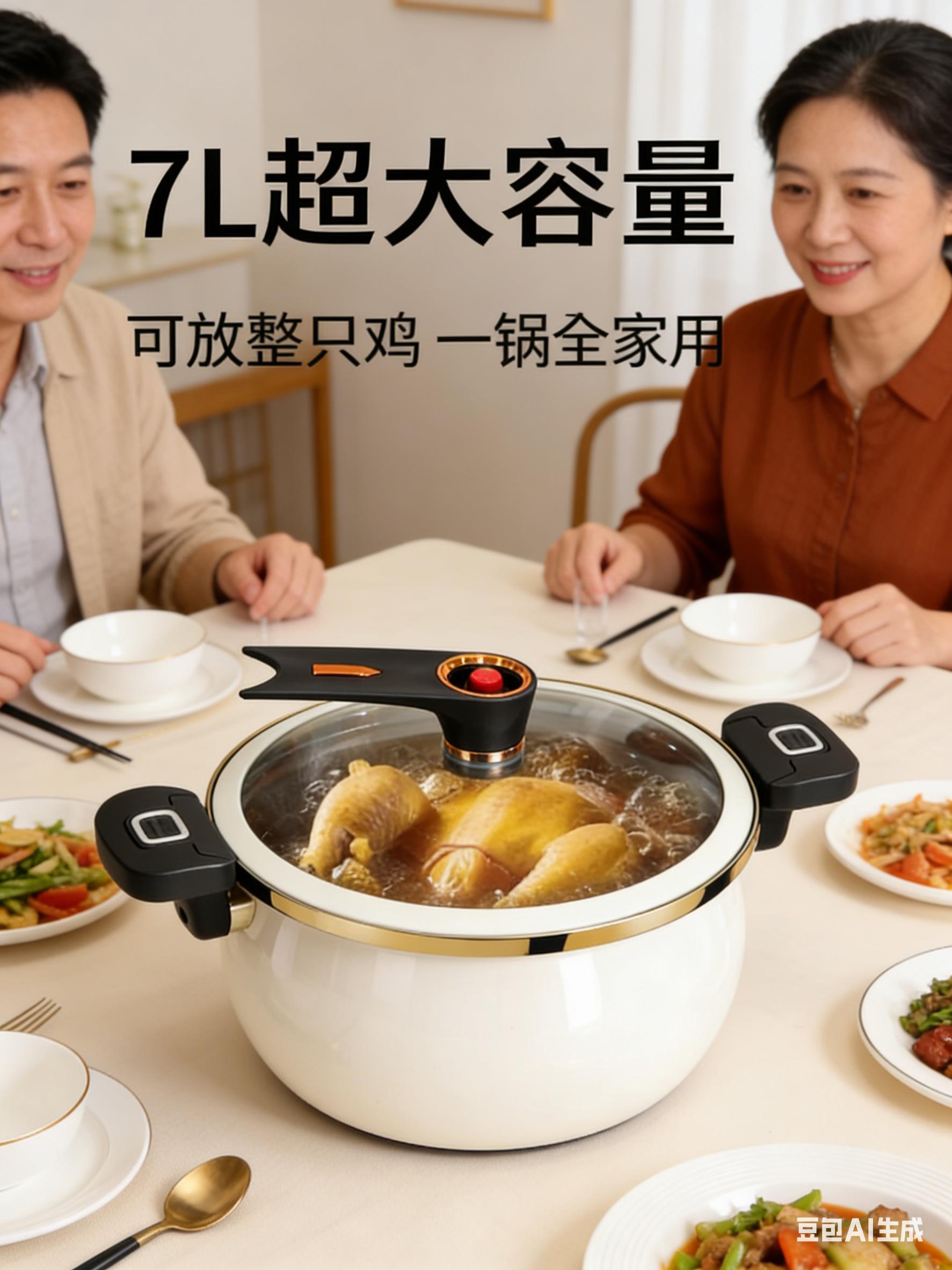 多功能微压锅煮饭煮粥又快又方便