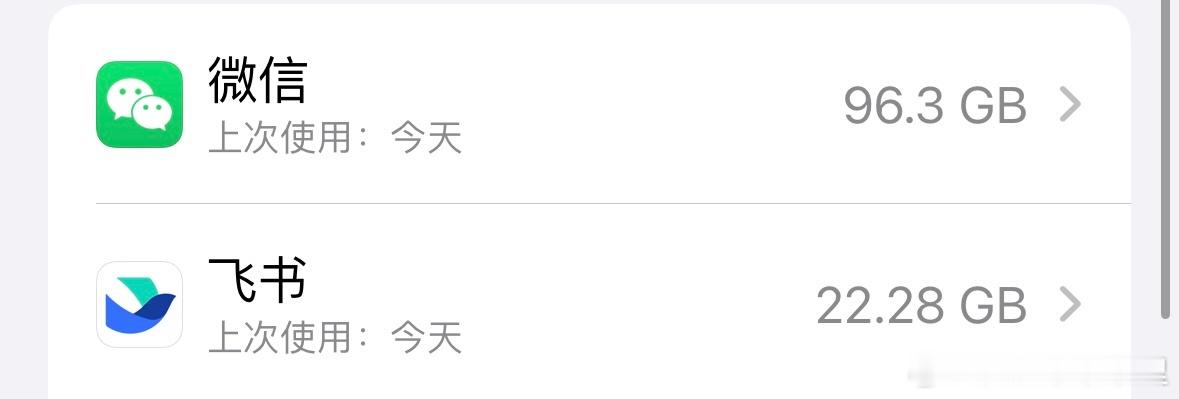 #你手机里最大的应用占多少空间# 应该没有比微信更占存储的APP了吧[二哈] ​