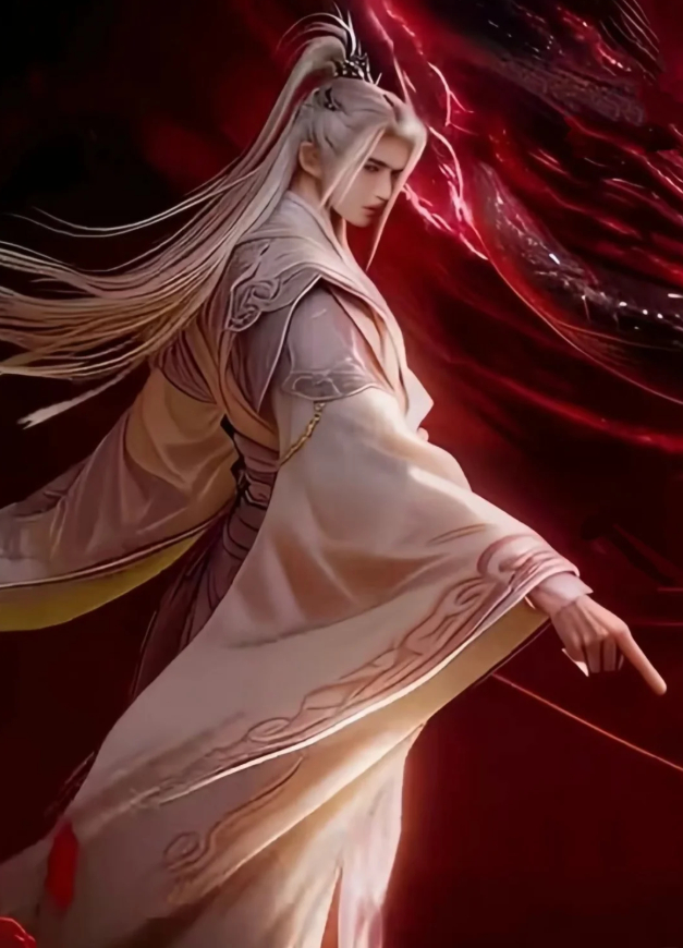 白发高马尾白衣，麻子哥没有最帅只有更帅仙逆119集片尾好燃，可以反复刷 