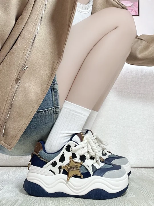 牛仔很忙🤠拒绝不了的美式复古厚底德训鞋