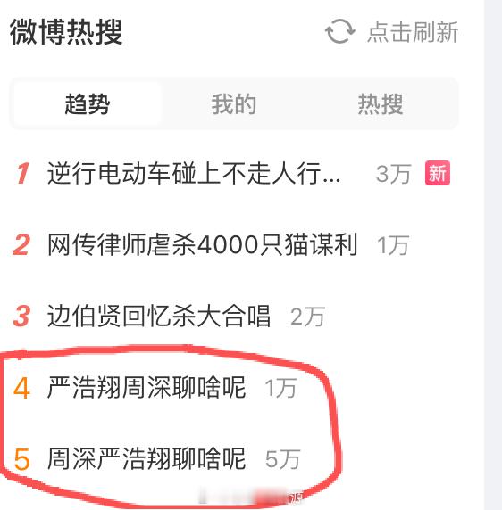 又出现了我看不懂的热搜，俩人聊天上热搜这个我能理解，但是，周深严浩翔聊啥呢和严浩