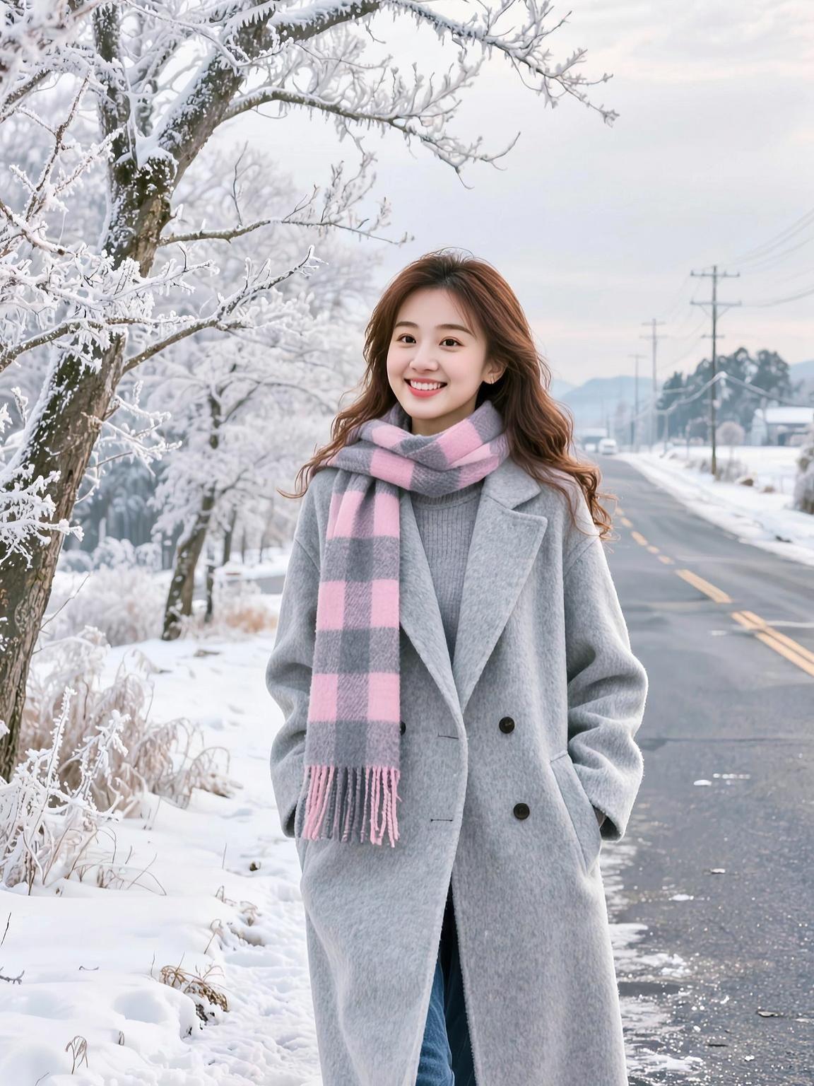 AI冬日清冷写真 抖音ai创作