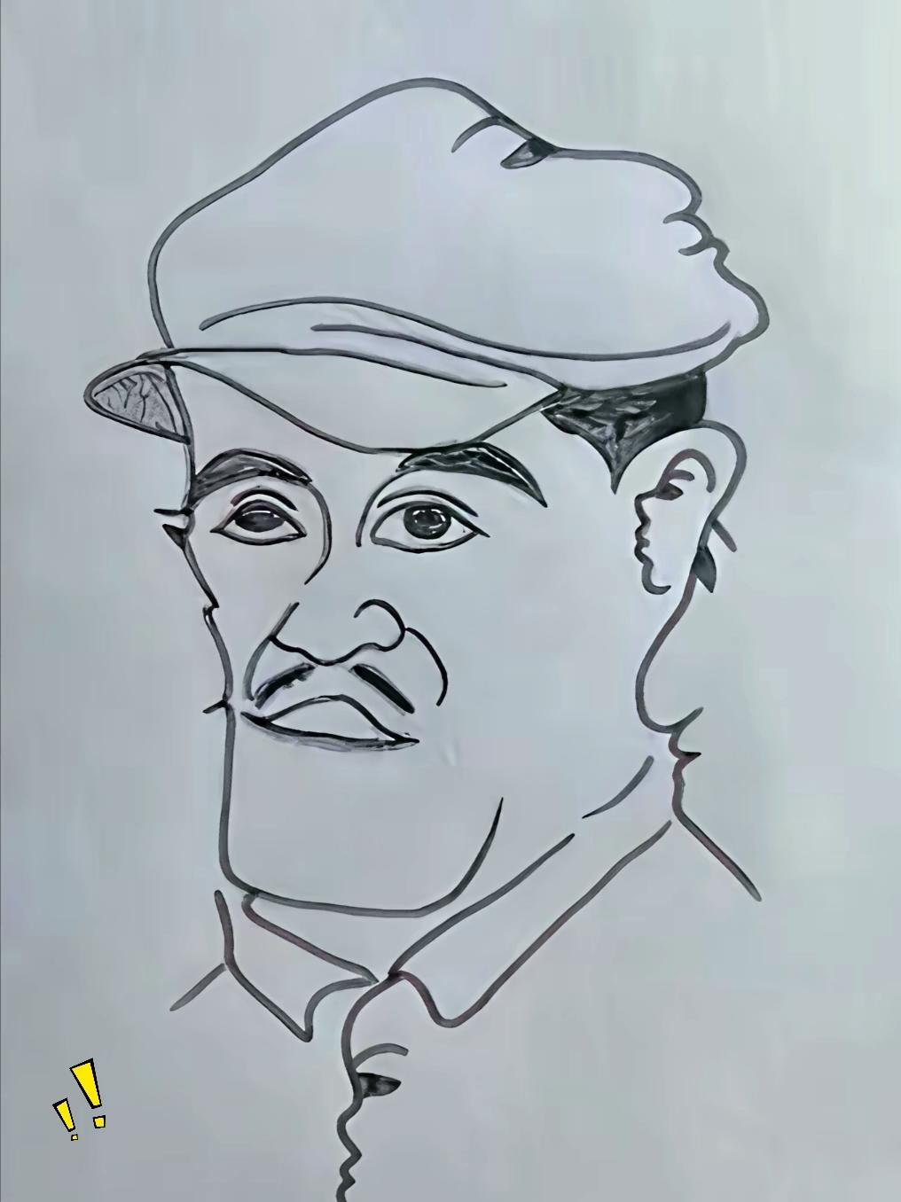 我敢说绝大部分人最多只能找出五张人脸，这幅简笔画的线条里藏了好多轮廓，特别容易看
