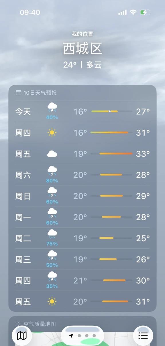 今年6月北京的温度真是舒适过了头
白天和晚上几乎不用开空调
早上甚至有点凉丝丝的