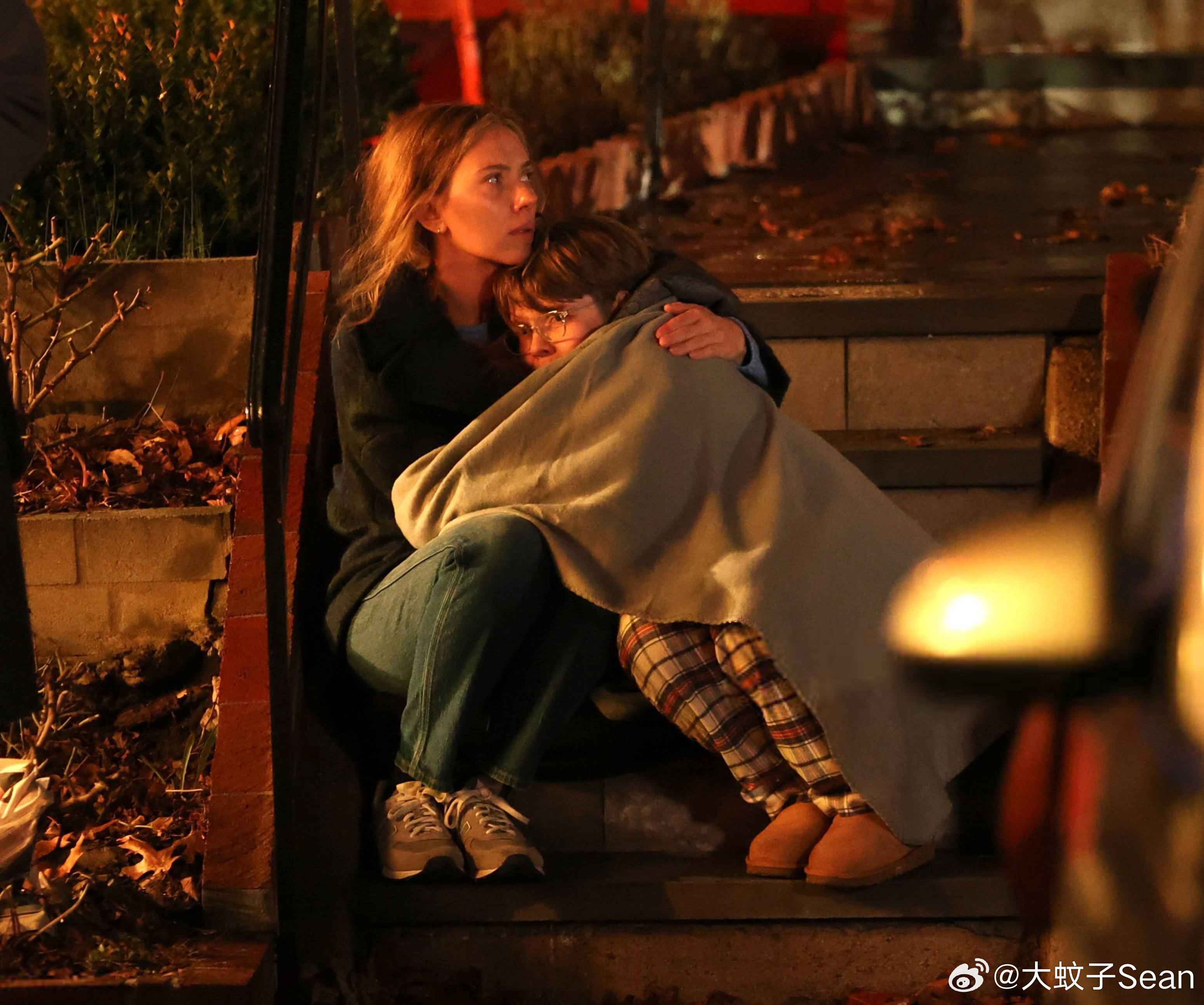 Scarlett Johansson斯嘉丽约翰逊在纽约继续为重启版《驱魔人》进行