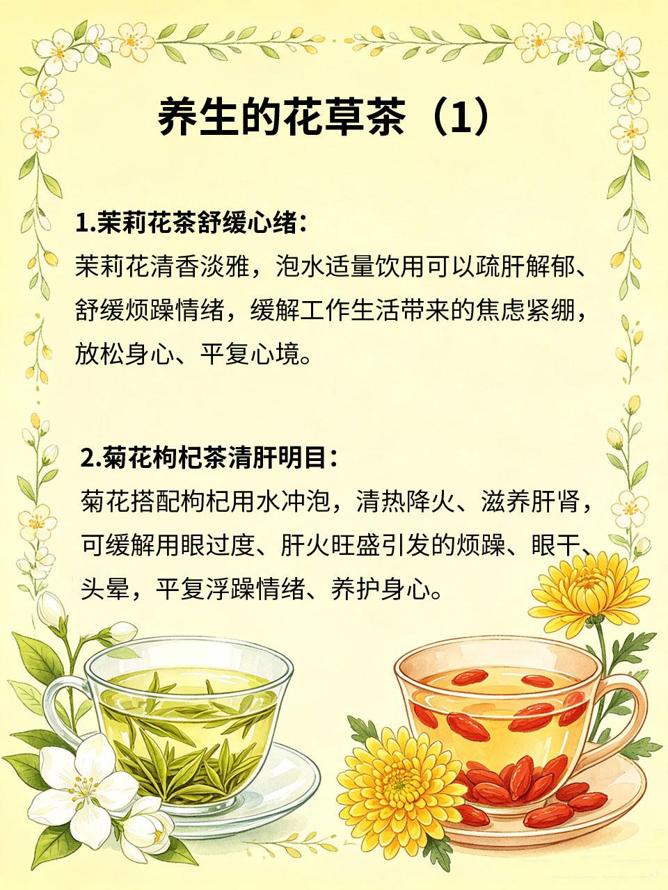 花草茶日常饮，舒缓情绪助放松
现代生活压力大、情绪易浮躁💼，长期焦虑会影响脏腑