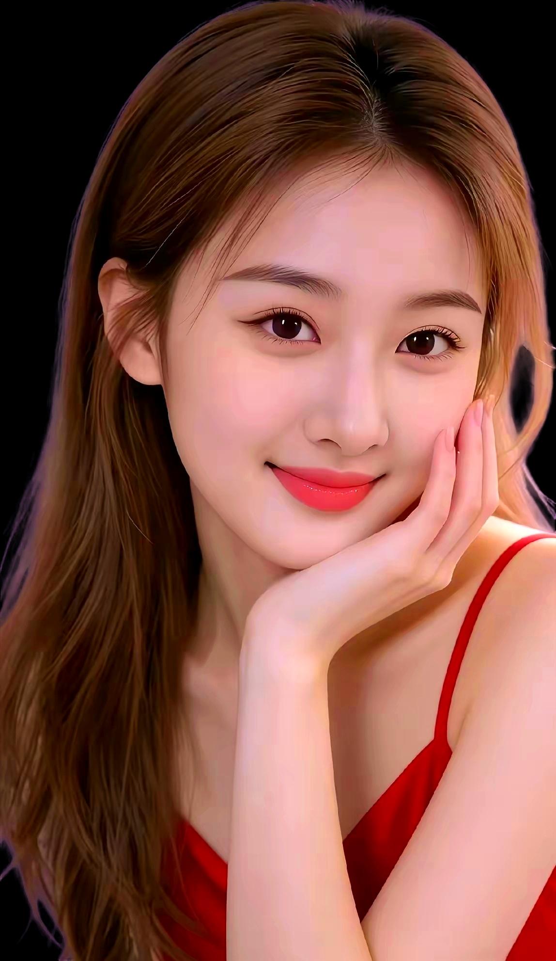 甜美少女，红唇微笑，温柔可人，少女心满满！💖🌸💕女孩子怎么穿搭既时尚又好看