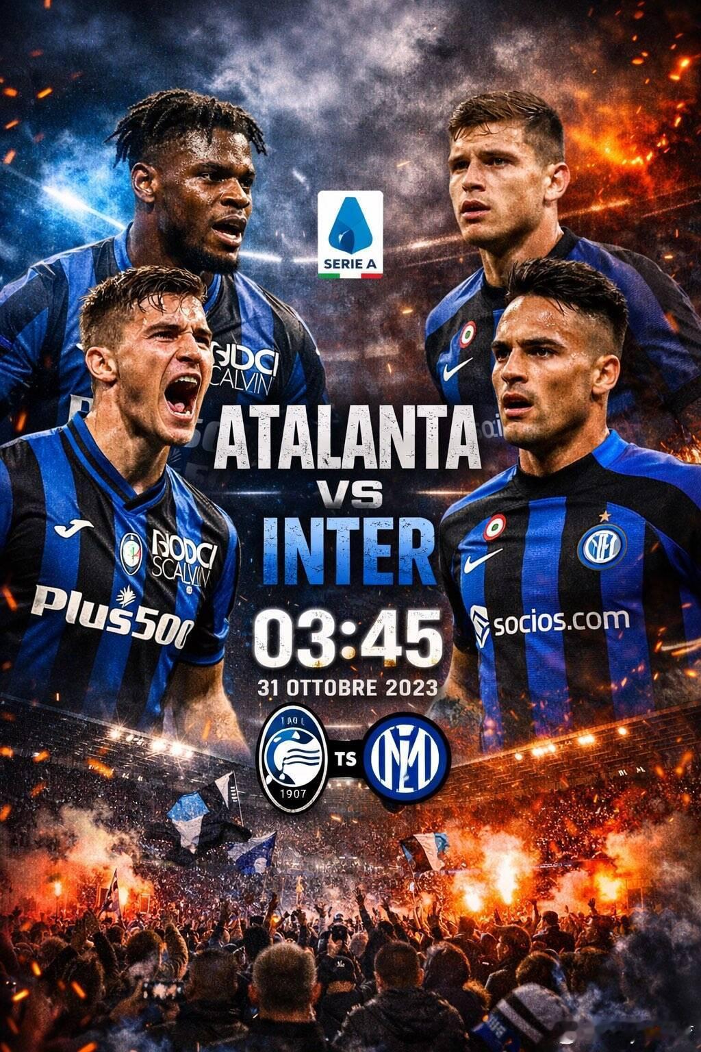 今晚给大家分享一场意甲赛前｜⚽️亚特兰大 vs 国际米兰🕒 03:45今晚这场