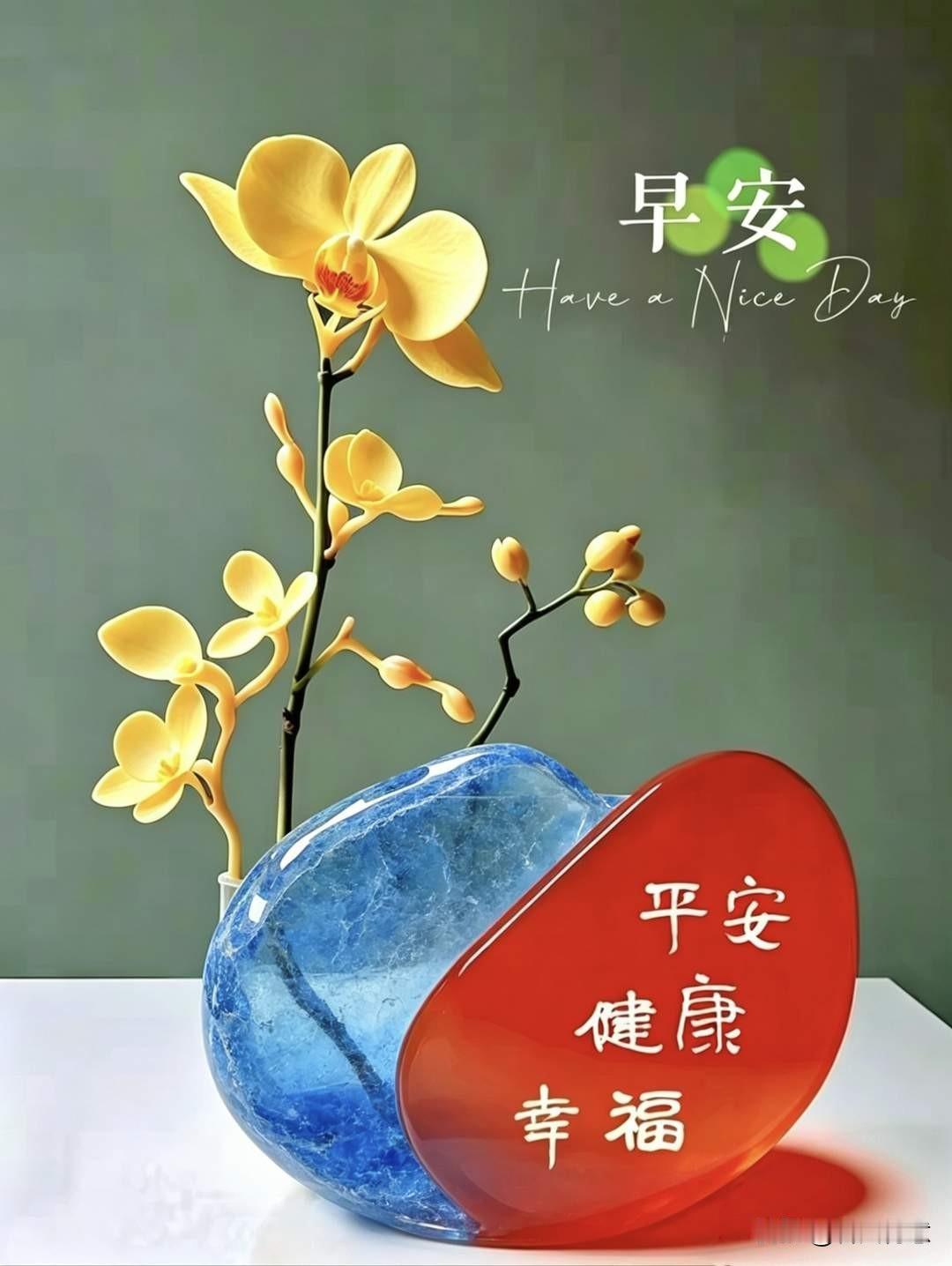 早安，愿你平安、健康、幸福吉祥！🌸💙❤️