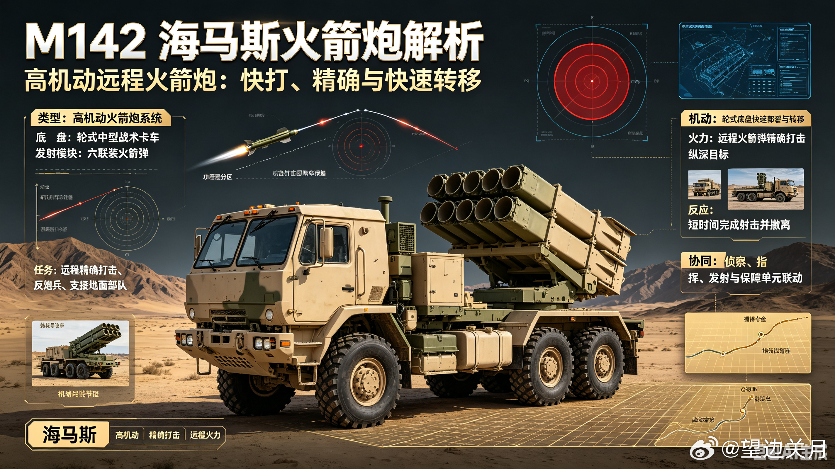 每天认识一件兵器——M142“海马斯”高机动多管火箭炮今天聊聊现代炮兵“快打快撤