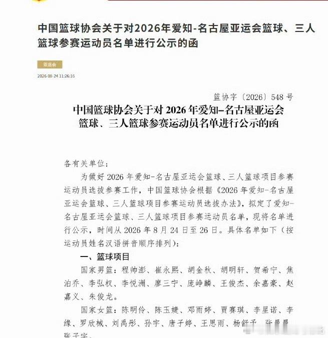 中国男篮亚运会名单 我们的队长继伟终于可以休息一下了！很辛苦了cba