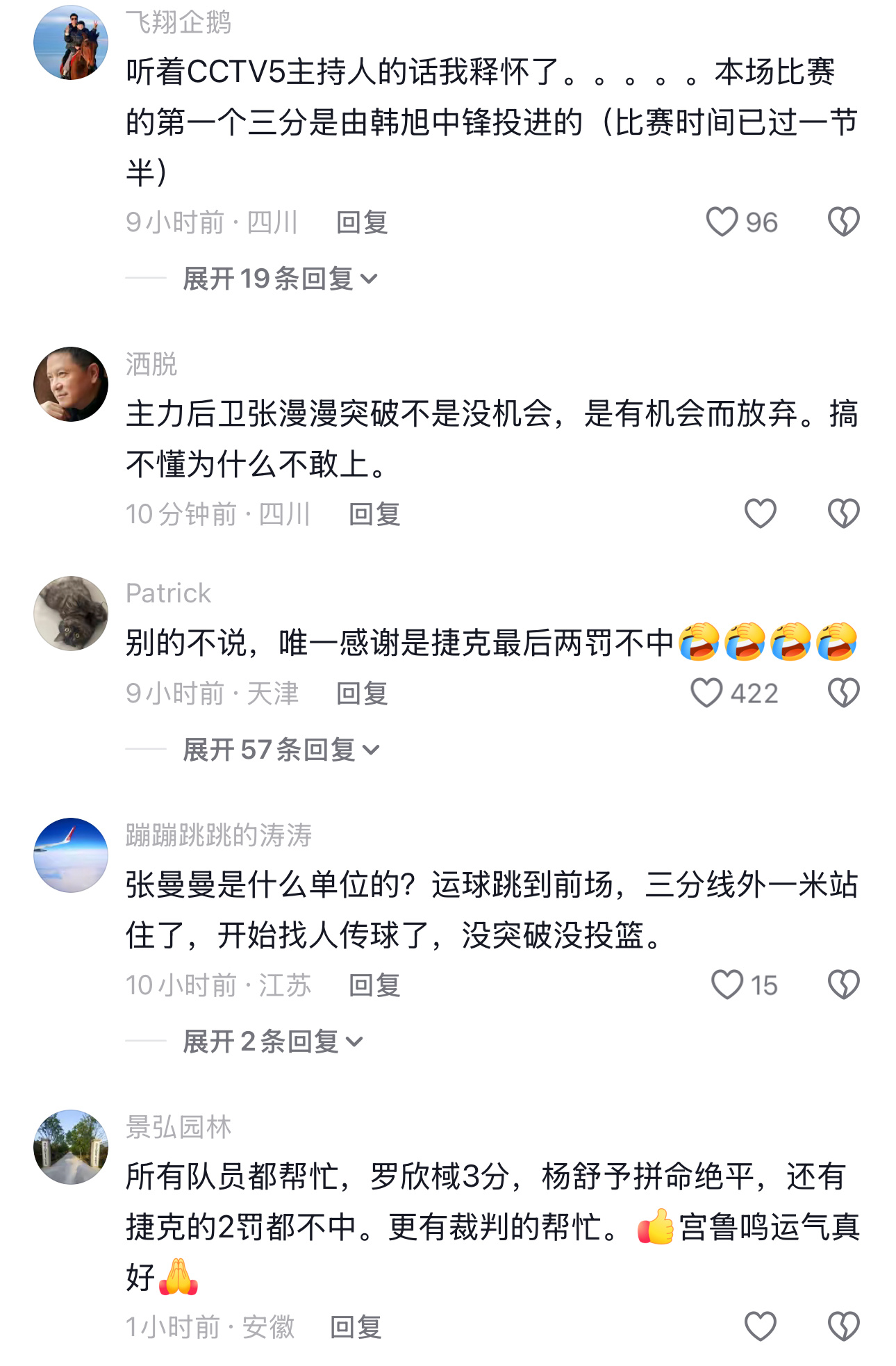 看得出来，昨晚的女篮表现确实不如人意不知道今晚教练组会不会有针对性的调整中国女篮