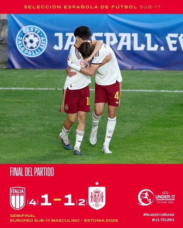 西班牙不敌意大利止步欧少赛4强，世少赛将战中国U176月5日讯 U17欧锦赛结束