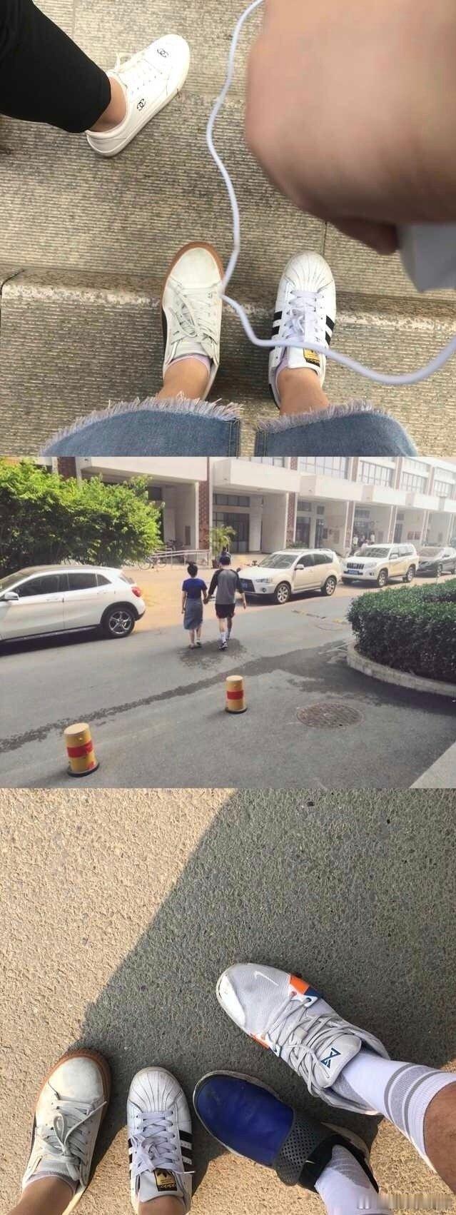 我出门时匆匆穿错了鞋 ​​​