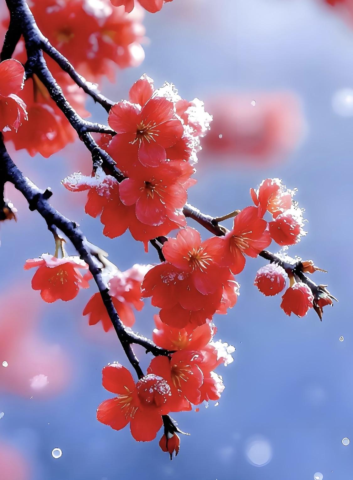 “雪落梅心添娇媚”上联，我对下联“雨润竹骨增雅姿”。“娇媚”与“雅姿”，皆为别具