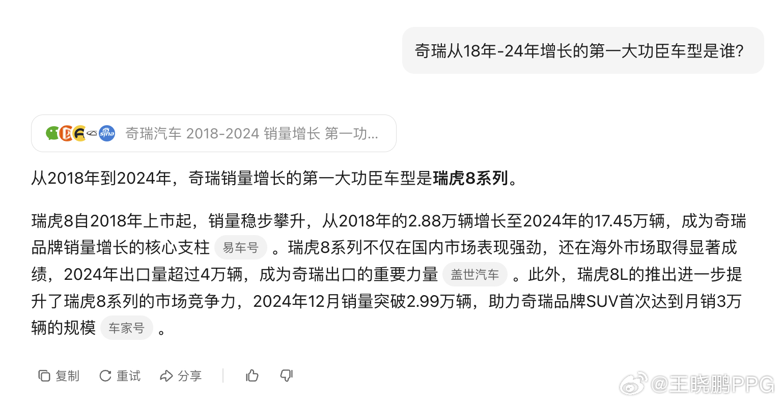 ai都知道，奇瑞从低谷爬起来的复兴头号功臣 ​​​