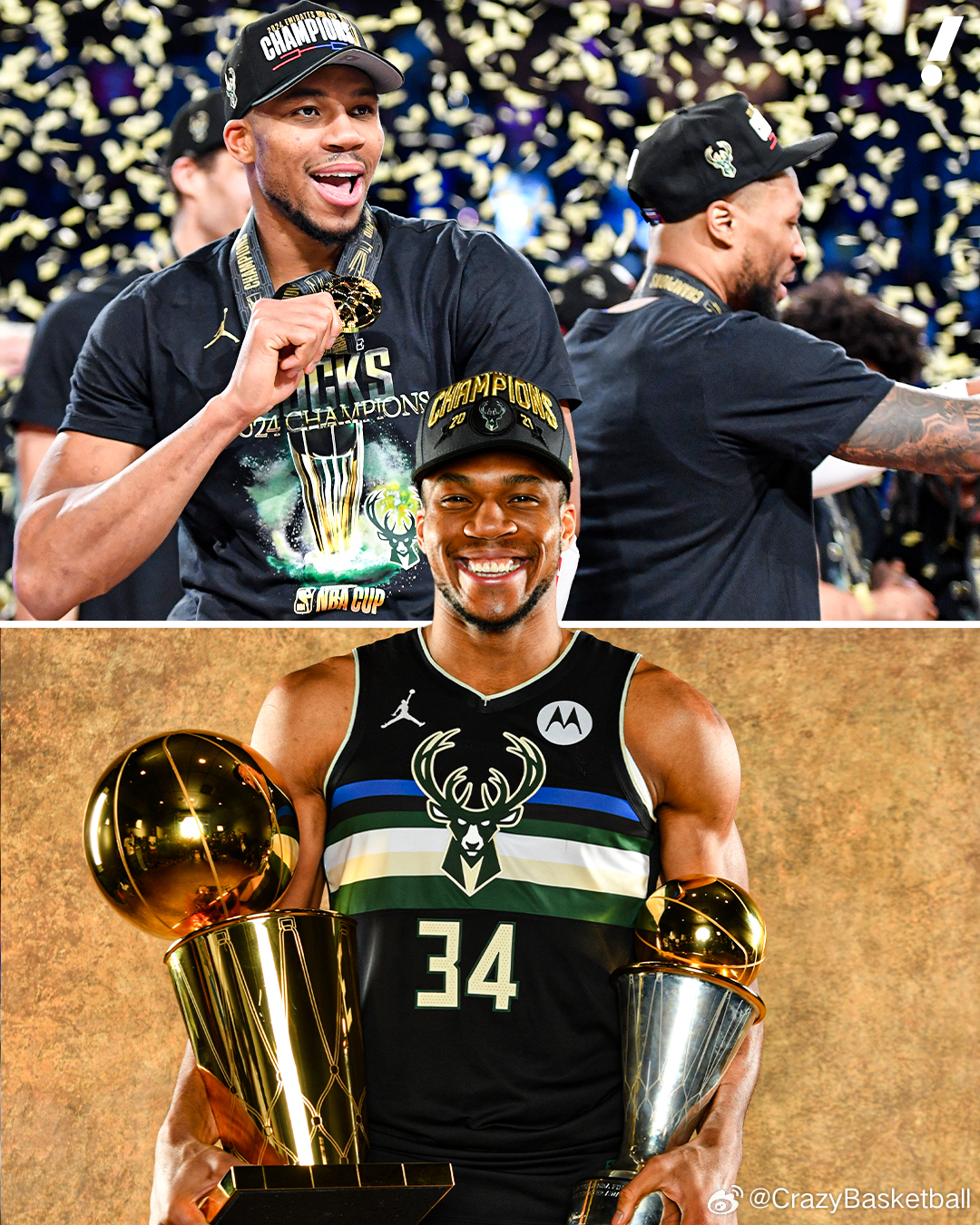 字母哥在雄鹿队待了13个赛季，今天被交易到热火队2021年NBA总冠军和总决赛M