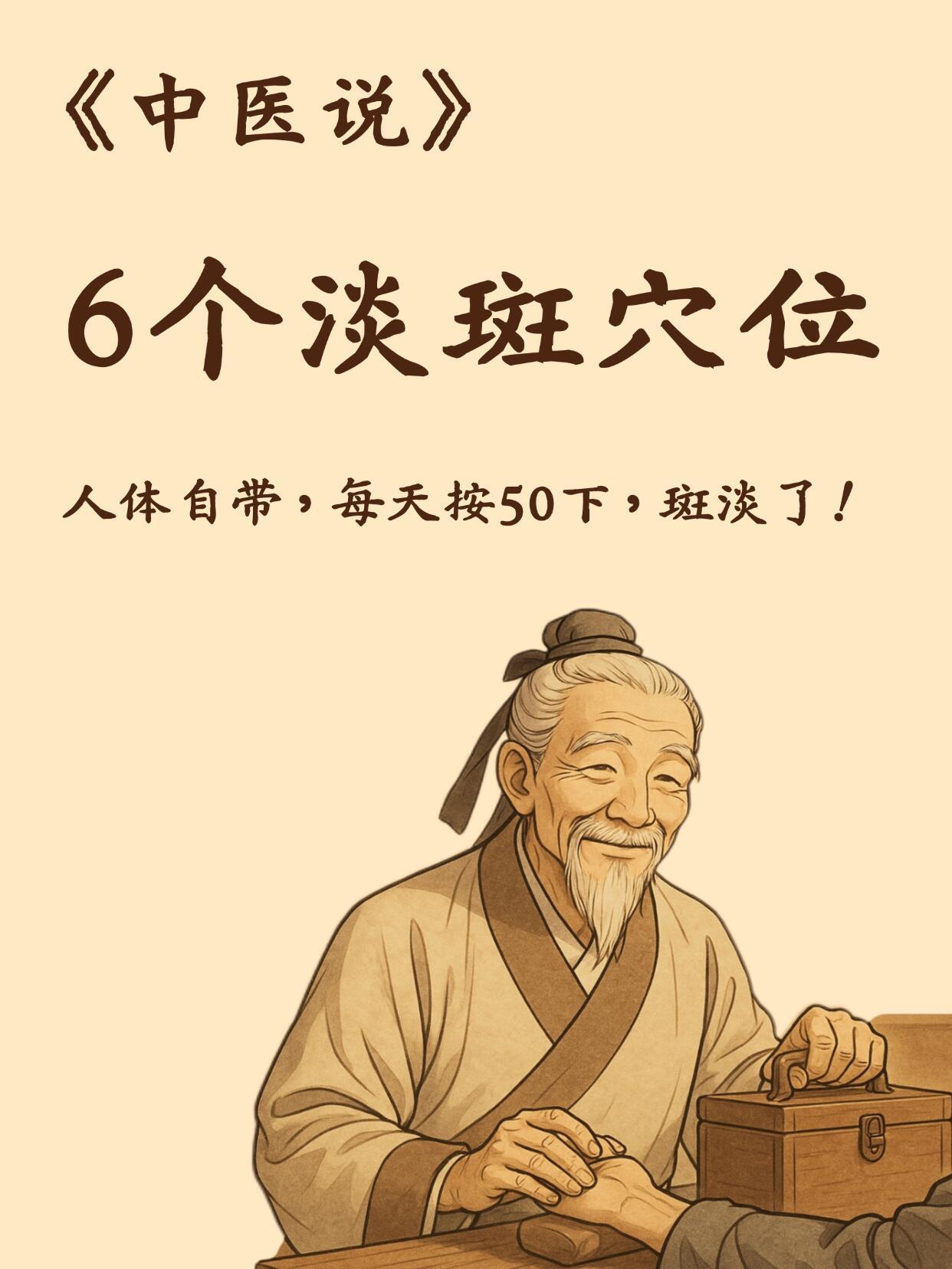 人体自带淡斑穴，每天按50下，斑淡了！ 健康养生穴位养生经络疏通 ​​​
