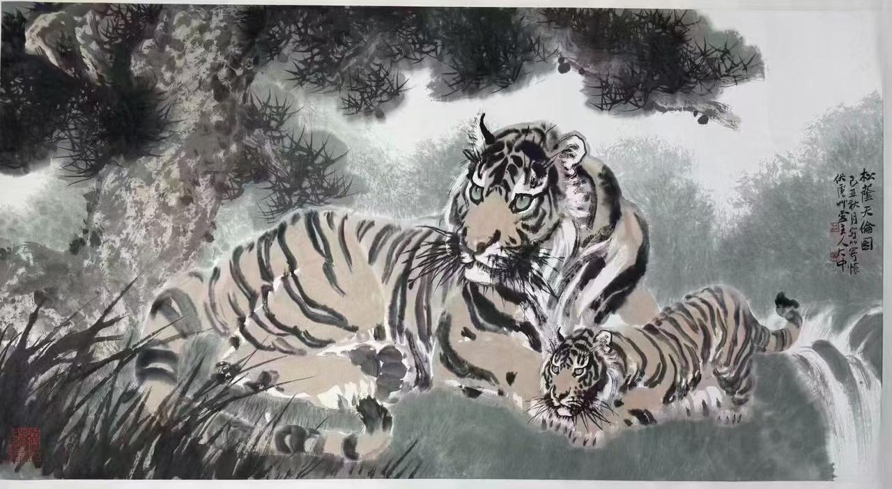 冯大中精品老虎 六尺整纸