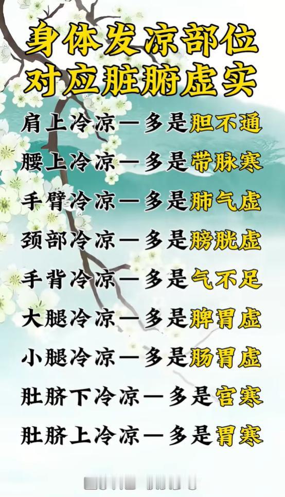 肩冷、腰冷、手脚冰凉，中医解读身体冷感信号