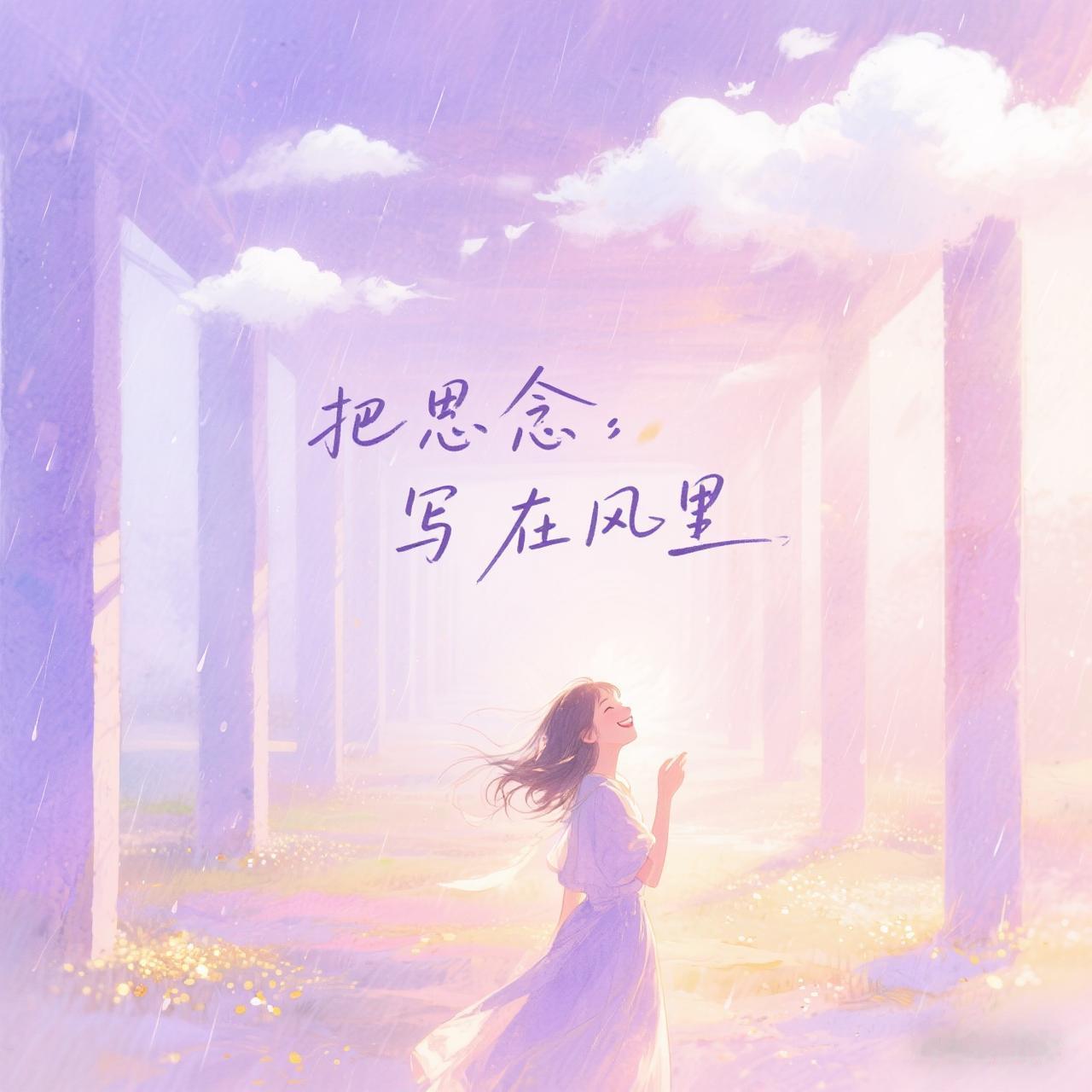 我把对你的思念写在风里，
风穿梭在四季的长廊。
从此，整个世界都是你，
你的笑容