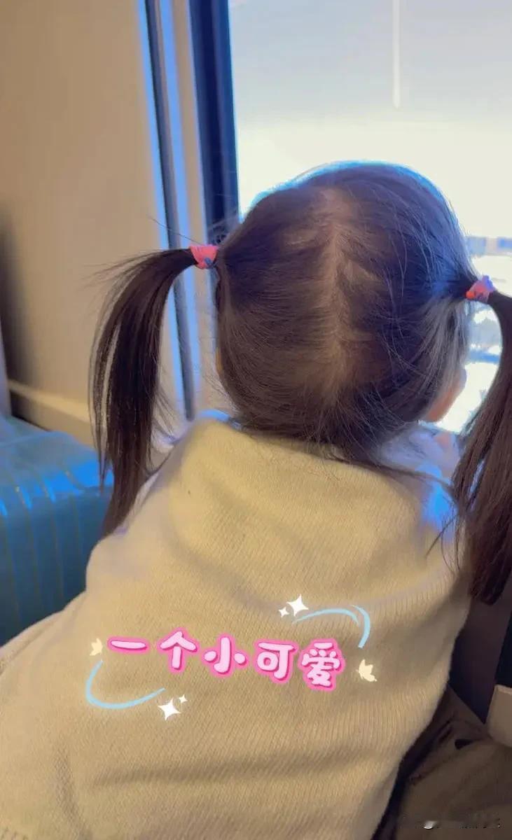 杜淳妻子王灿发文晒出了女儿近照。可以看到小蛋饺扎着可爱的双马尾，后脑勺圆圆的模样