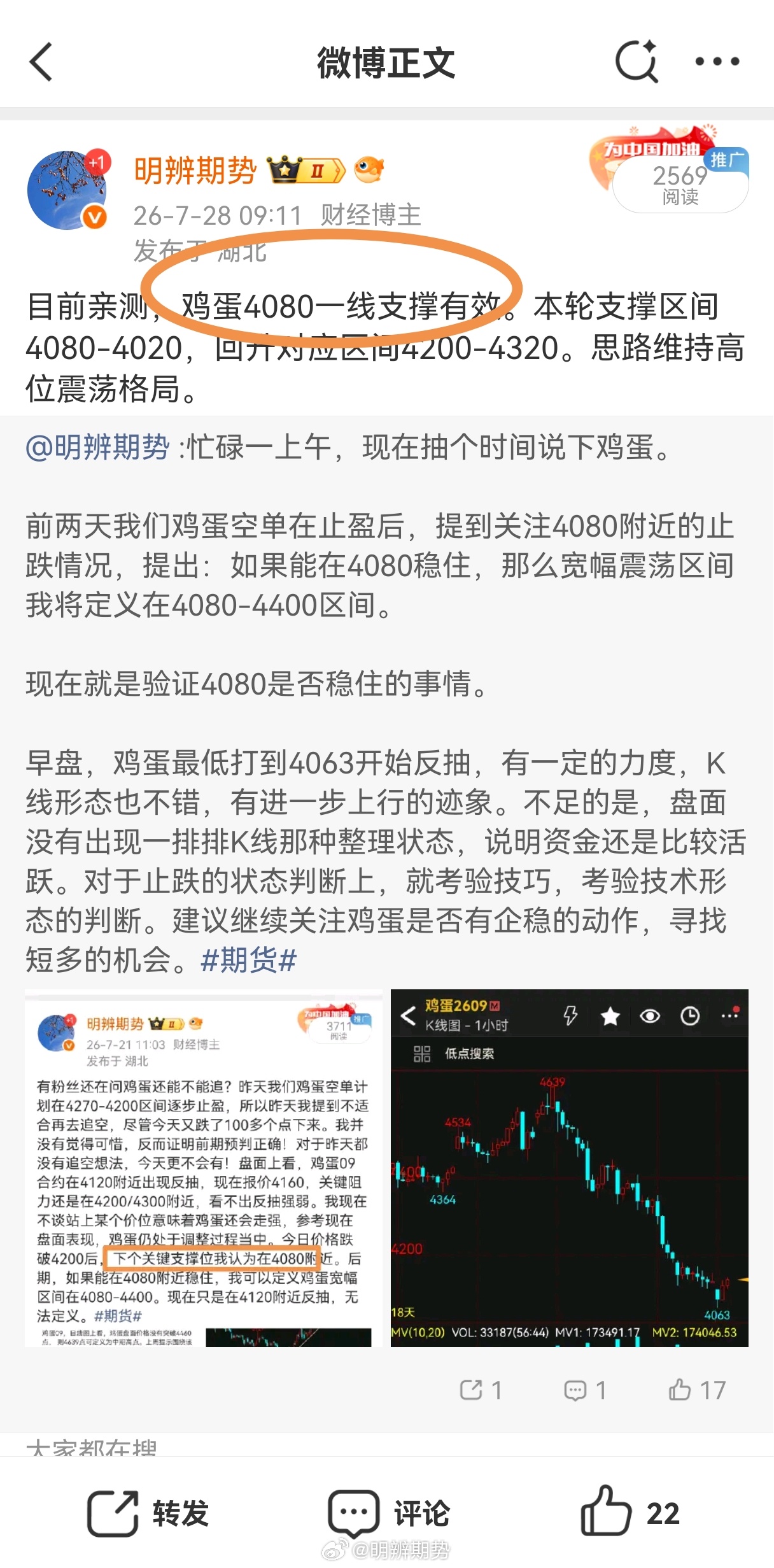 关注鸡蛋的老铁，下午可以留意了，冲一波可以考虑减持。期货﻿