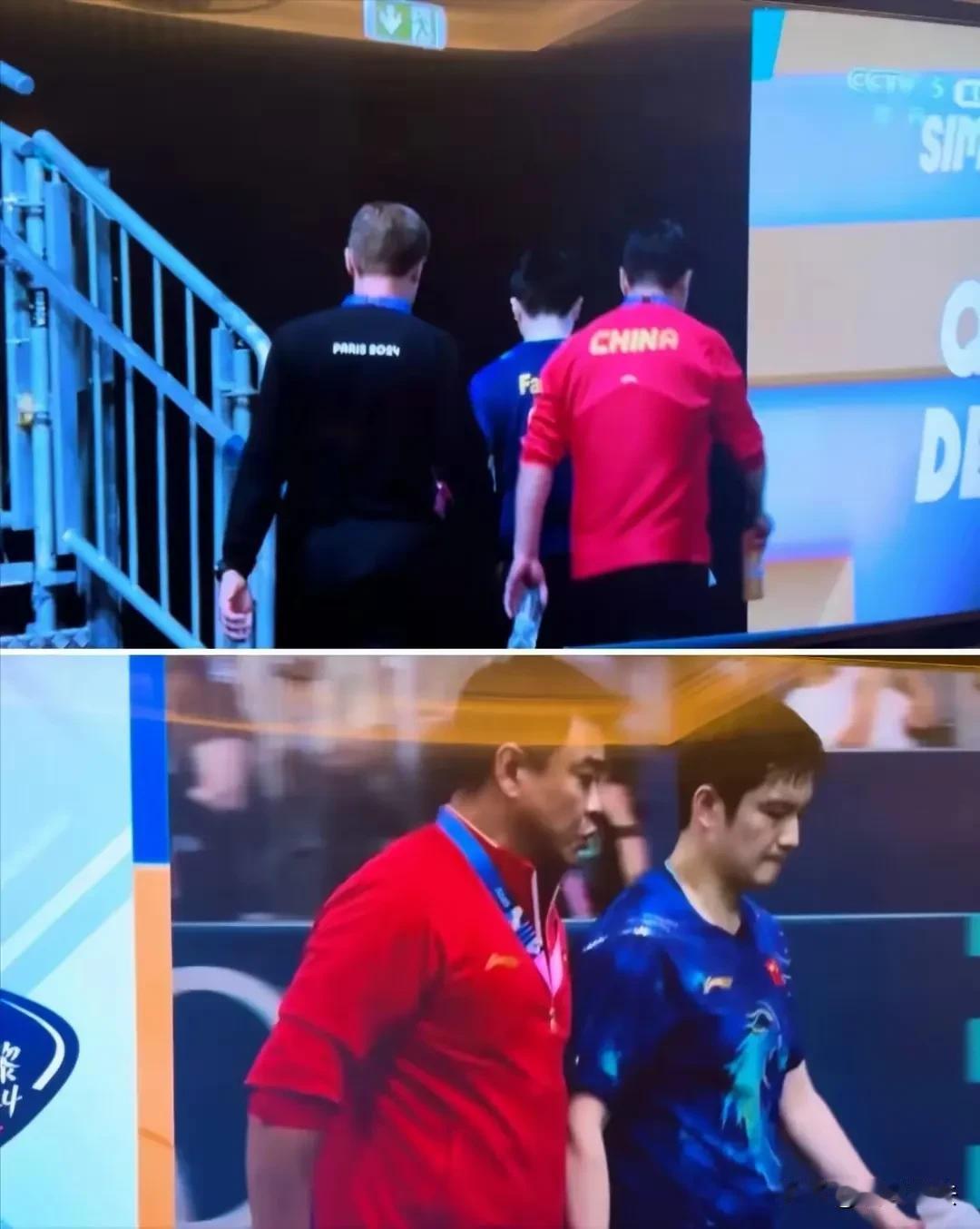 王皓到底说什么了？做了什么？樊振东从换衣服出来变样了呢？

在奥运会乒乓球男子单