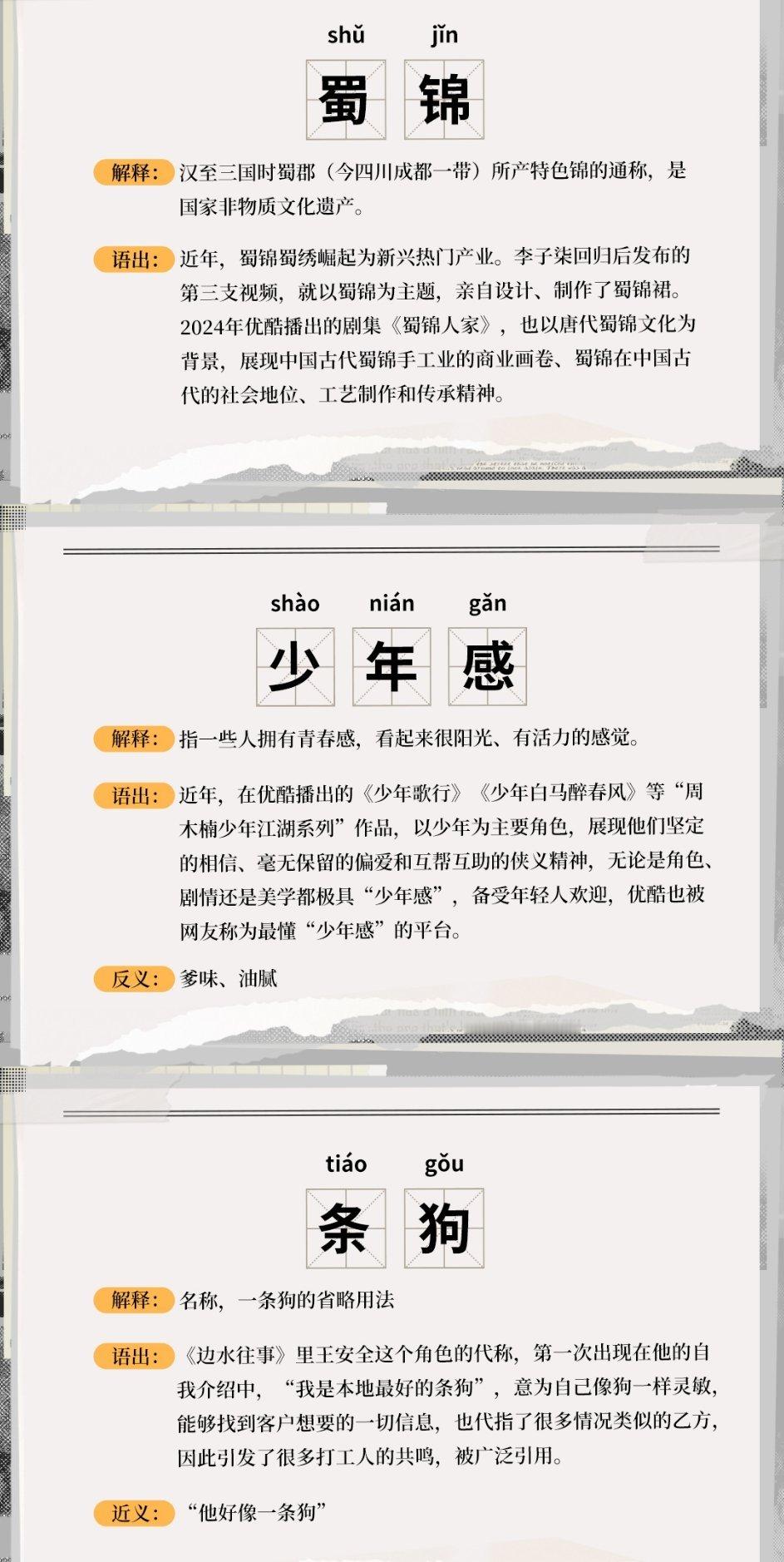 优酷2024有好多热梗词  请苍天鉴忠奸成为年度热词 优酷2024有好多热梗词，
