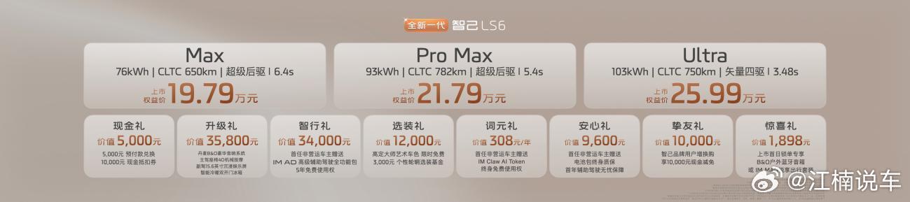 9月23日，全新一代智己LS6正式上市，全系权益价19.79万元起。作为“NEX