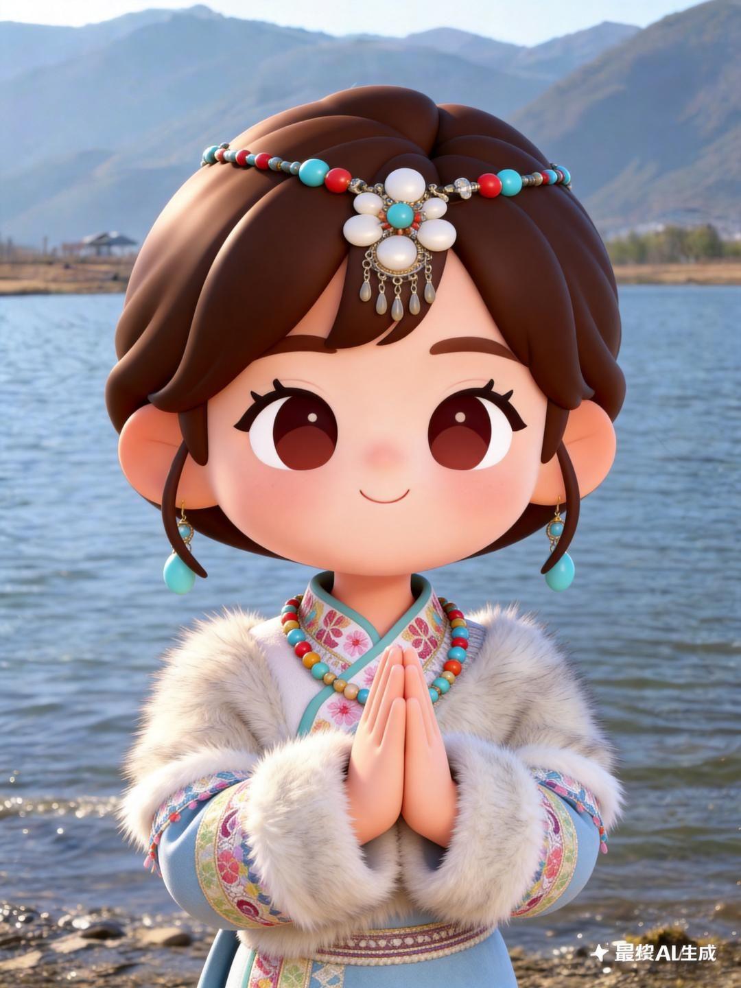 AI湖畔藏风照 抖音ai创作 玩法达人中心 拍同款 抖音小助手dou上热门