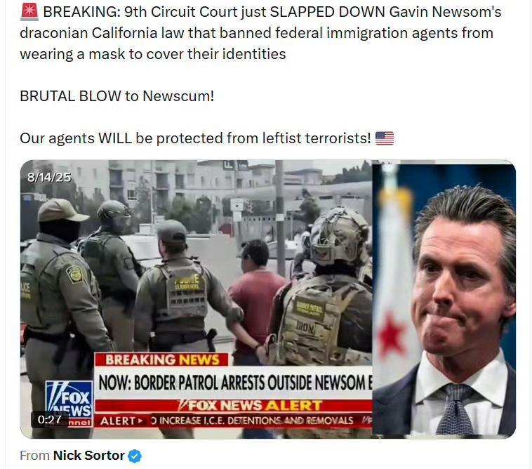 美第九巡回上诉法院刚刚裁定加文·纽森在加利福尼亚推出的严格法律违反宪法——该法律