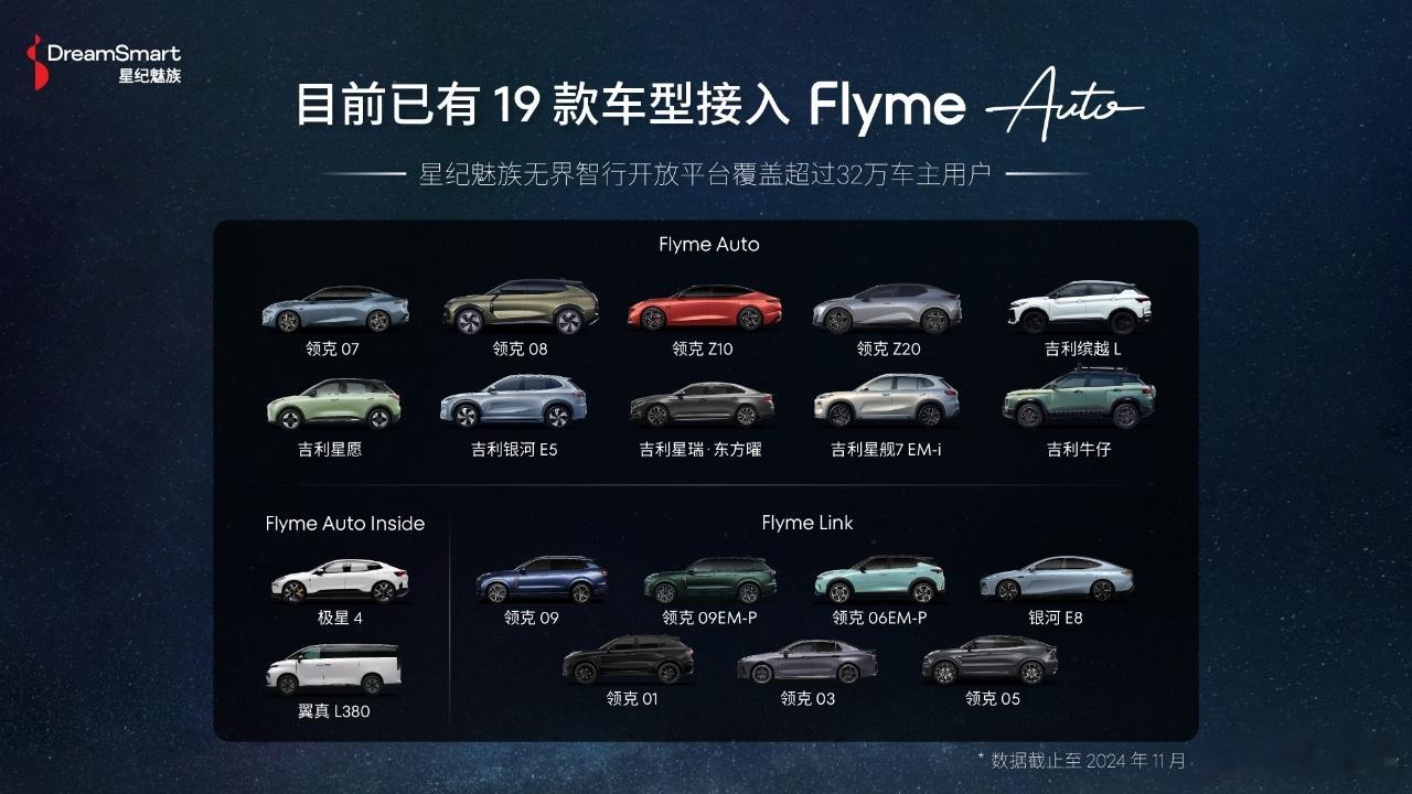 银河系列全系产品将全面搭载FlymeAuto 银河系列全系产品将全面搭载Flym