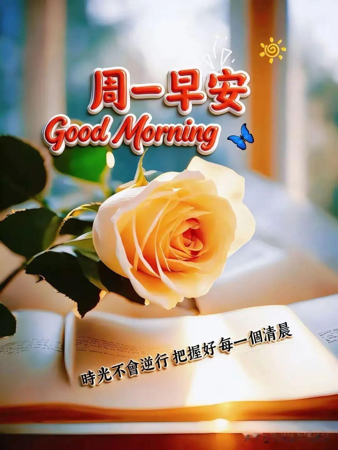 “新的一周，新的开始，早安世界！”🌞🌸📖