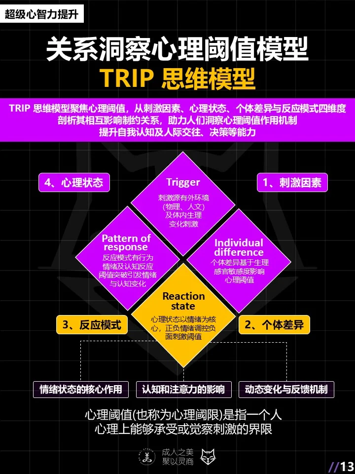 力量女性元认知关系洞察：TRIP思维模型