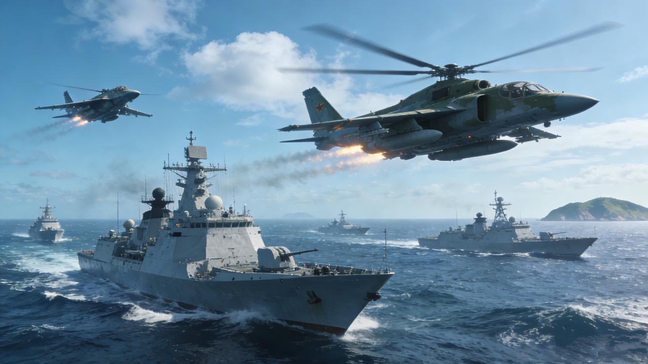 。
 一、军事：外线慑阻，打破安全幻觉
 拒止能力透明化：多军种联合演习展示成熟