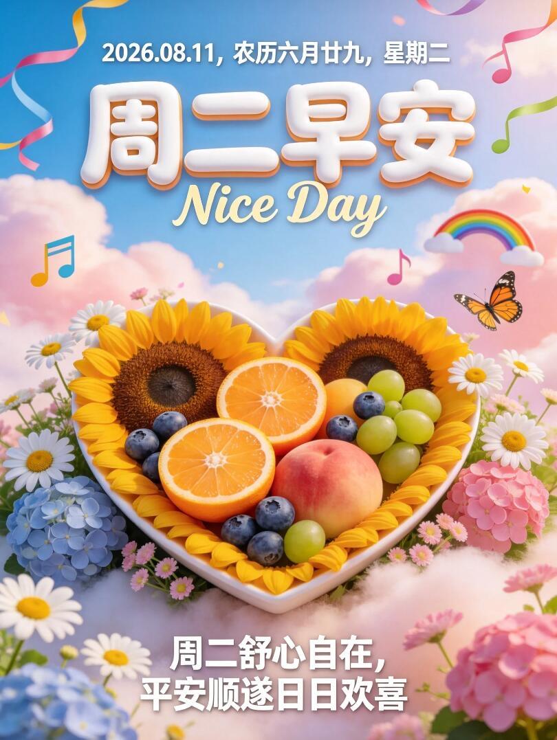 周二早安，今日8月11日🍵，一杯清茶伴晨光，抚平夏日燥热。新的一天带着善意出发