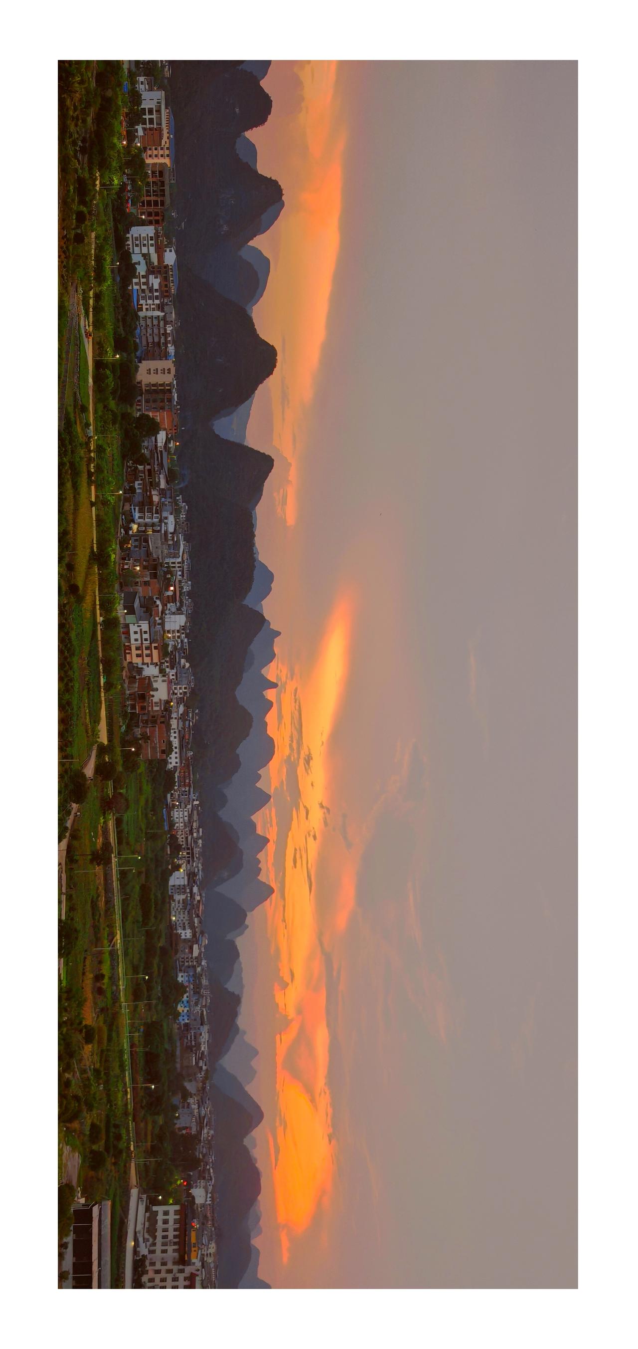 《家乡美.阳朔县白沙镇》：夕阳西下，美景如画。