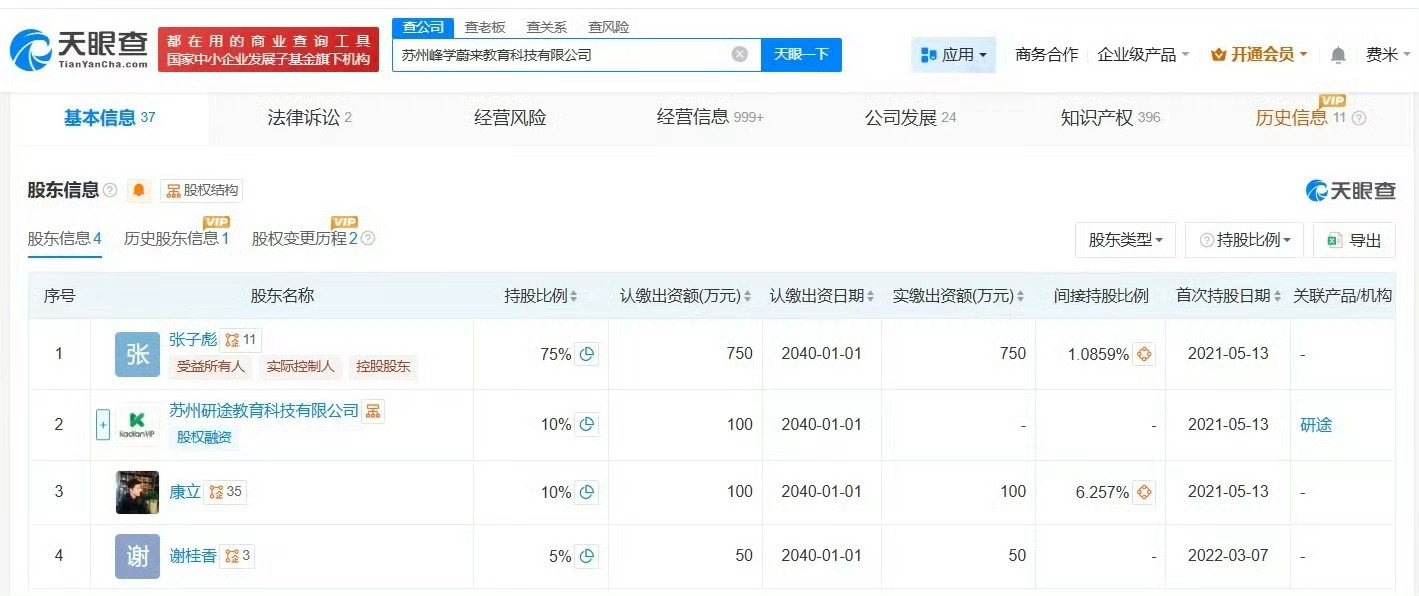 张雪峰公司3年参保人数涨超10倍张雪峰名下公司超千人参保 参保人数的每一次跳动，