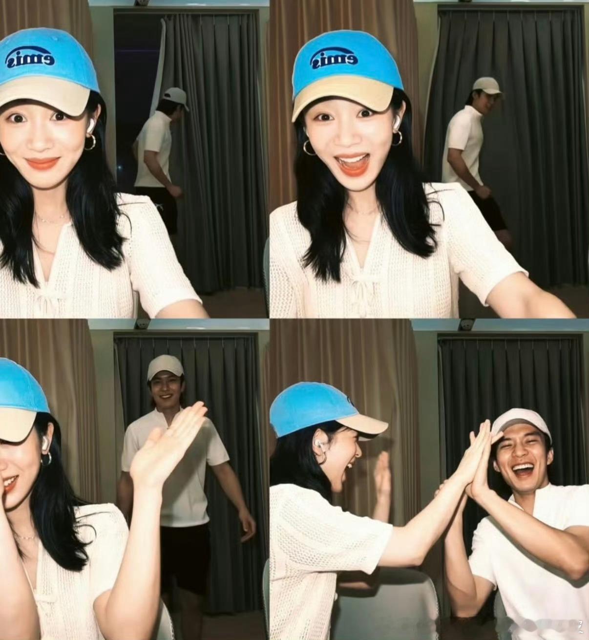 杨紫韩东君真的拍了落地签杨紫机车服造型我觉得东君还是不够想进步不够努力。东君呐，