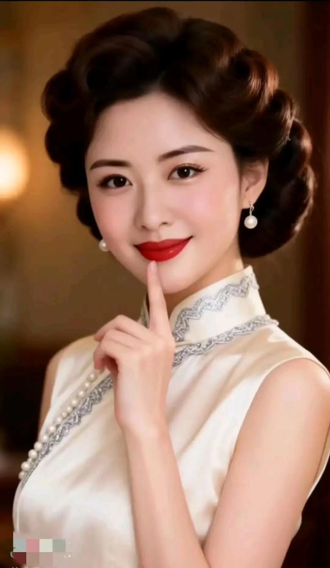 复古优雅，红唇美人，经典旗袍韵味十足旗袍秀东方美人 玫瑰花旗袍写真 性感旗袍 红