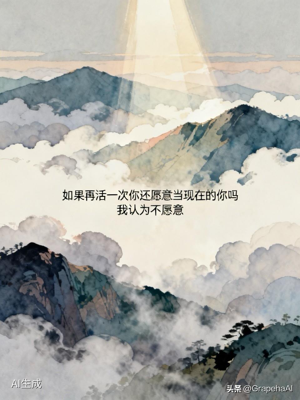 我认为不愿意人这一生，就像一场充满未知的冒险，每一步都交织着欢笑与泪水、成功与挫