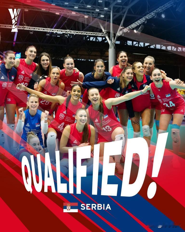 🇷🇸 塞尔维亚女排拿到世界杯门票！🎟️🌎
欧锦赛塞尔维亚3:0希腊晋级四