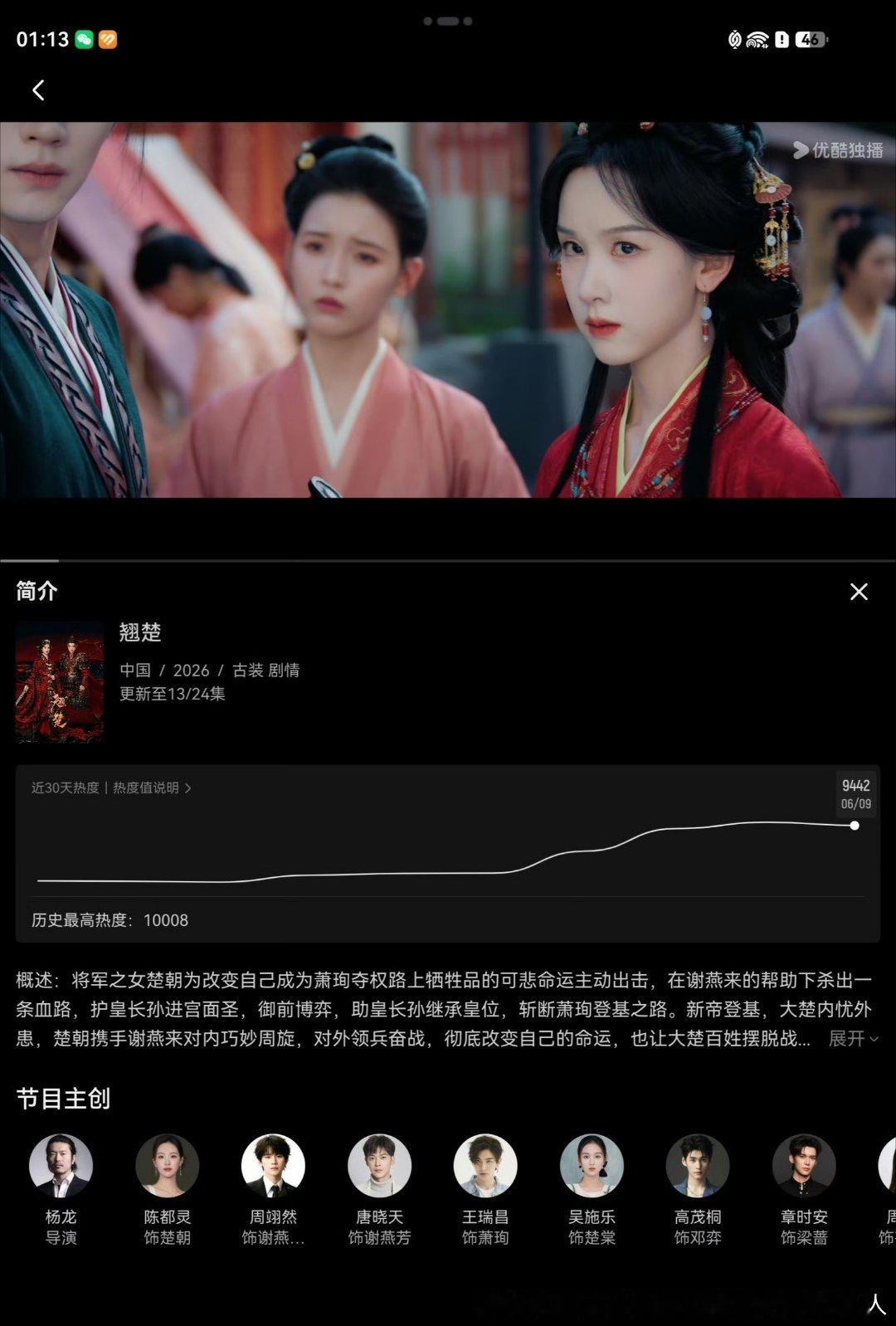 酷热度除了氵，破万也是扑街剧，本来就很扯翘楚日播2300左右破万，雨霖铃最高日播